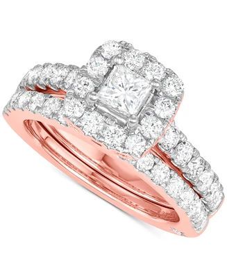 Diamond Princess Bridal Set (2 ct. t.w.) 18k White, Yellow or Rose Gold