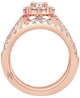 Certified Diamond Bridal Set (2 ct. t.w.) 18k White, Yellow or Rose Gold