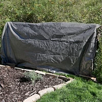 9 x 12 Foot Plastic Reversible Heavy-Duty Multipurpose Tarp - Laminated on Both Sides - Dark Gray