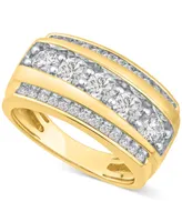 Men's Diamond Multirow Band (2 ct. t.w.) in 10k Gold