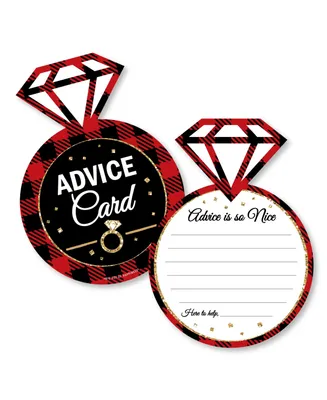 Flannel Fling Before The Ring Bachelorette Party Shaped Advice Cards Game 20 Ct