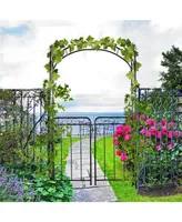 Outsunny 2.1M/7985 Metal Decorative Arch, Gate, Garden Arbor for Climbing Plant