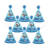 Pawty Like a Puppy - Mini Cone Dog Party Small Little Party Hats - Set of 8