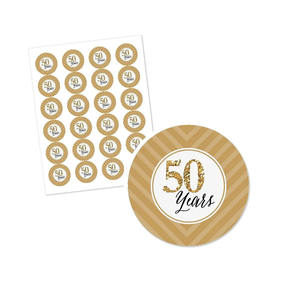 We Still Do - 50th Wedding Anniversary - Party Circle Sticker Labels - 24 Count
