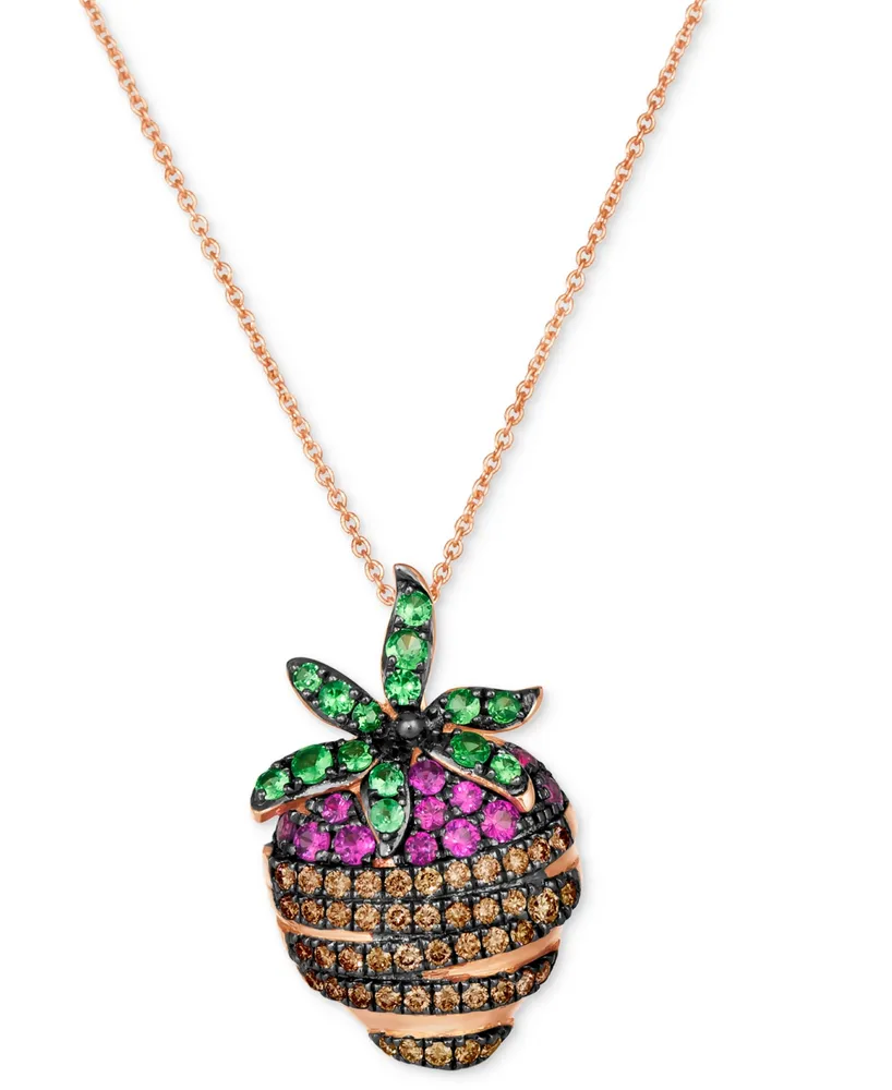 Le Vian Godiva x Le Vian Chocolate Covered Strawberry Pendant Necklace featuring Multi