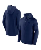 Men's Fanatics Heather Navy Washington Capitals Authentic Pro Road Tech Full-Zip Hoodie Jacket