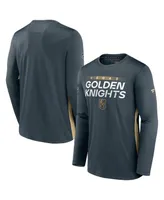 Men's Fanatics Gray Vegas Golden Knights Authentic Pro Rink Performance Long Sleeve T-Shirt