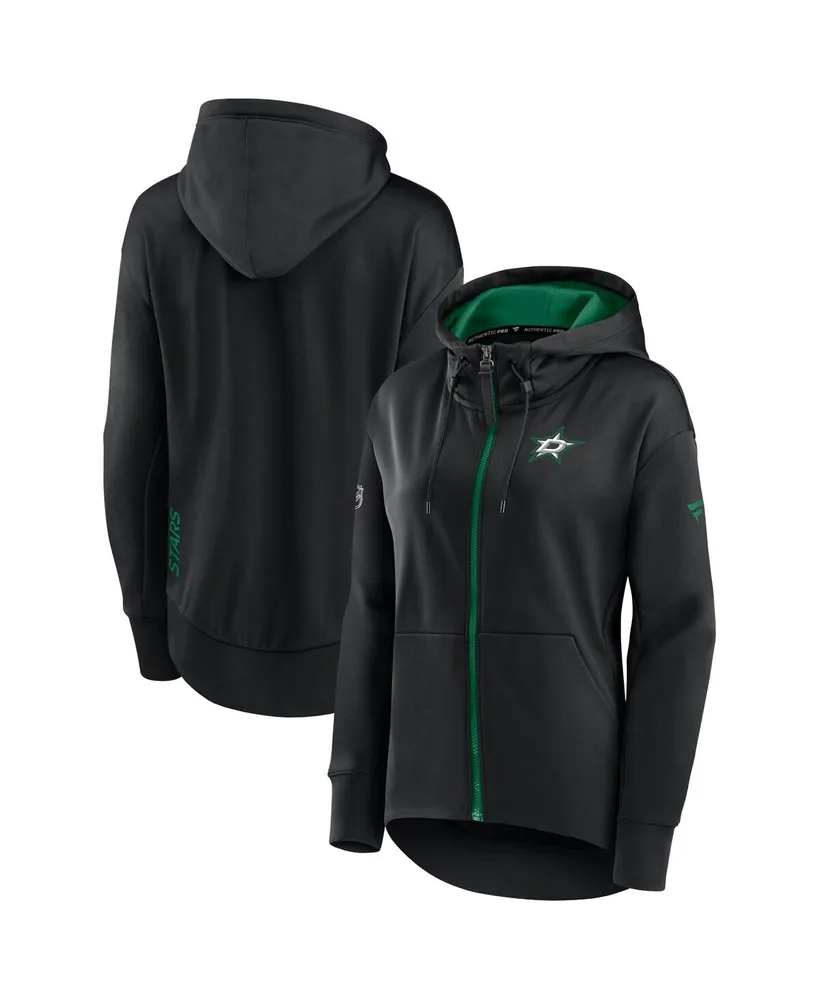 Women's Fanatics Black Dallas Stars Authentic Pro Rink Full-zip Hoodie