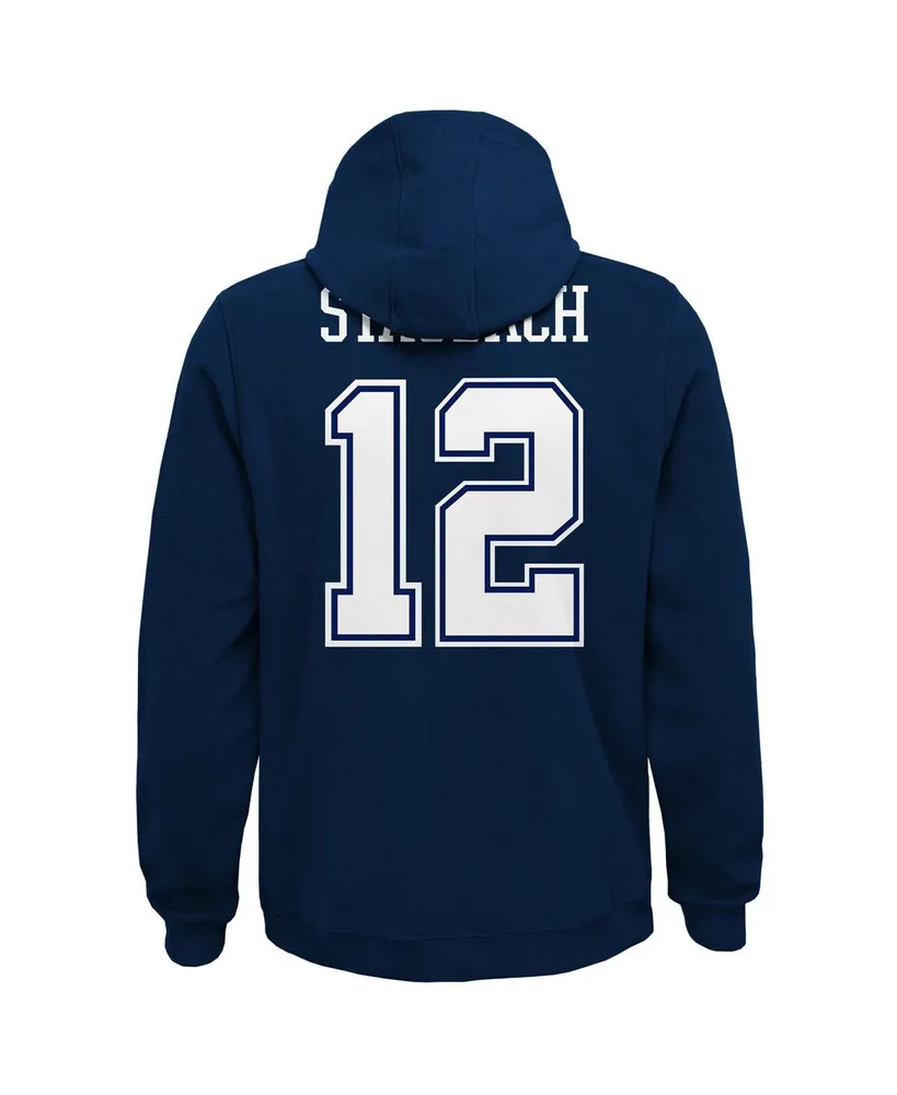 Big Boys Mitchell & Ness Navy Dallas Cowboys Retired Player Name and Number Pullover Hoodie