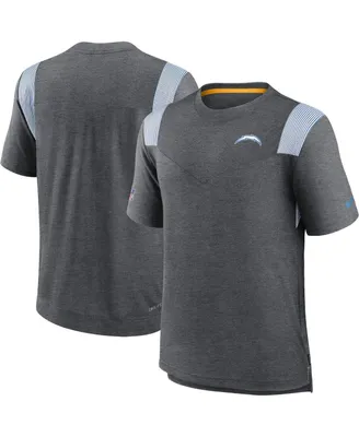 Men's Nike Heather Charcoal Los Angeles Chargers Sideline Tonal Logo Performance Player T-shirt