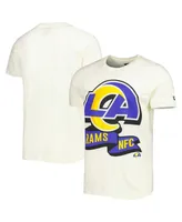 Men's New Era Cream Los Angeles Rams Sideline Chrome T-shirt