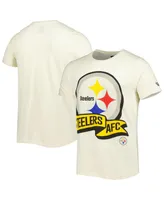 Men's New Era Cream Pittsburgh Steelers Sideline Chrome T-shirt