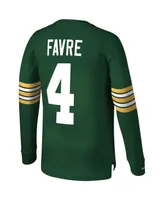 Men's Mitchell & Ness Brett Favre Green Green Bay Packers 1994 Retired Player Name and Number Long Sleeve T-shirt