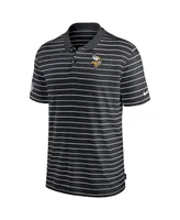 Men's Nike Black Minnesota Vikings Sideline Lock Up Victory Performance Polo Shirt