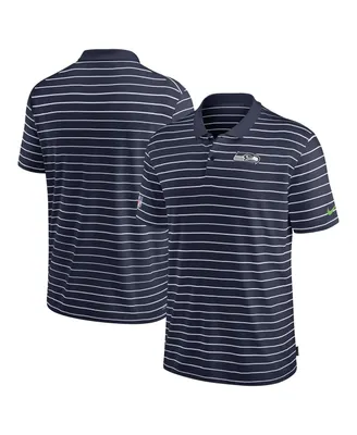 Men's Nike College Navy Seattle Seahawks Sideline Lock Up Victory Performance Polo Shirt