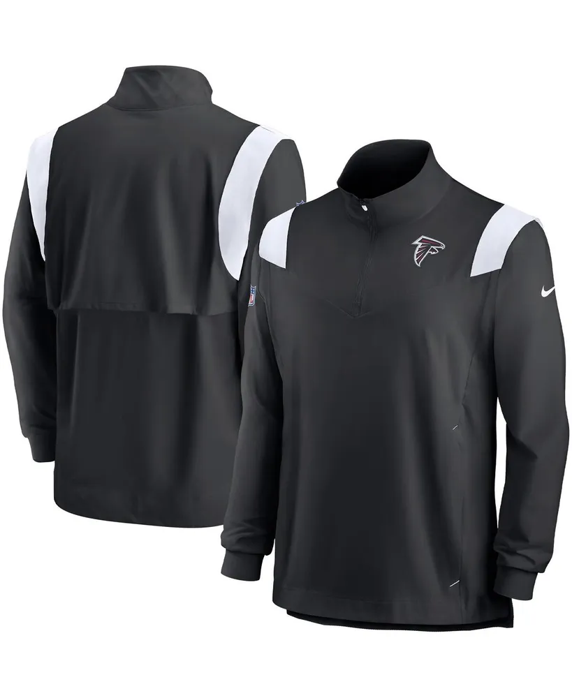 Men's Nike Black Atlanta Falcons Sideline Coach Chevron Lockup Quarter-zip Long Sleeve Top