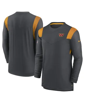 Men's Nike Charcoal Washington Commanders Sideline Tonal Logo Performance Player Long Sleeve T-shirt