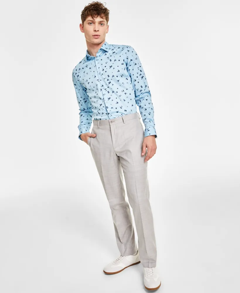 I.n.c. International Concepts Men's Slim-Fit Sharkskin Suit Pants, Created  for Macy's
