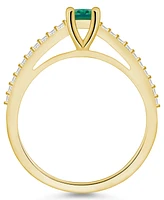 Macy's Emerald (1/2 Ct. t.w.) and Diamond (1/6 Ring