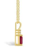 Macy's Ruby (3/4 Ct. t.w.) and Diamond Accent Pendant Necklace