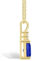 Macy's Tanzanite (1-5/8 Ct. t.w.) and Diamond (1/10 Pendant Necklace