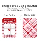 Big Dot of Happiness Conversation Hearts - Bingo Cards & Markers - Valentine's Day Bingo Game - 18 Ct