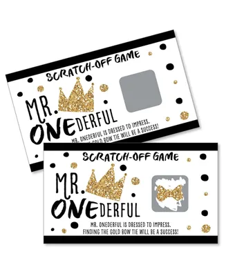1st Birthday Little Mr. Onederful - Birthday Party Game Scratch Off Cards 22 Ct