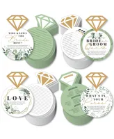 Big Dot of Happiness Boho Botanical Bride - 4 Bridal Shower Games - 10 Cards Each - Gamerific Bundle