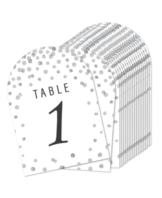 Silver Wedding - All Occasions Double-Sided 5 x 7 In Cards - Table Numbers 1-20