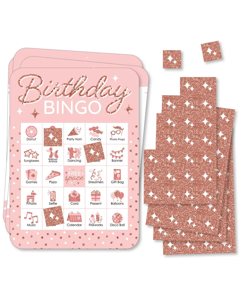 Standing Card Holder, Pink Bloom Bingo, Bingo, 4 Row Pocket, Card