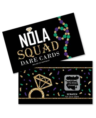 Nola Bride Squad - New Orleans Party Game Scratch Off Dare Cards - 22 Ct