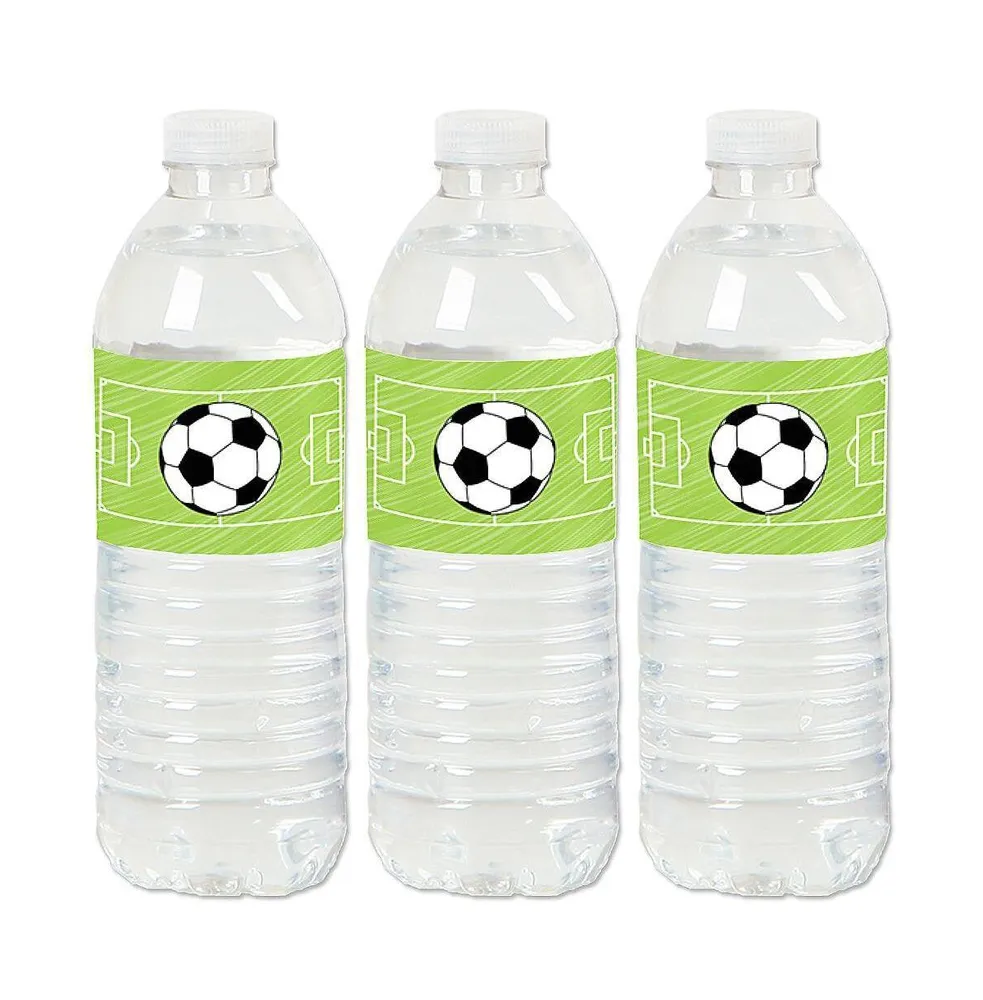 Goaaal - Soccer - Party Water Bottle Sticker Labels - 20 Ct