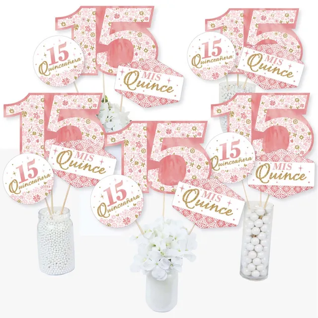 Mis Quince Anos - Quinceanera Sweet 15 Birthday Party Giant Circle Confetti  - Party Decorations - Large Confetti 27 Count