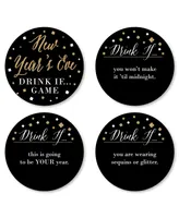 Big Dot of Happiness Drink If New Year's Eve - Gold - New Years Eve Party Game - Set of 24