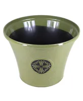 Garden Elements Logo Large Plastic Modern Planter Lime Green 14.75 Inches