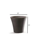 Garden Elements B08320S181 Pamploma Plastic Planter Cappuccino 20 Inches