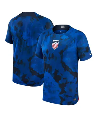 Men's Nike Blue Usmnt 2022/23 Away Breathe Stadium Replica Blank Jersey