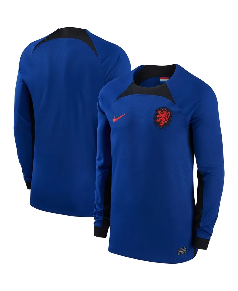 Men's Nike Netherlands National Team 2022/23 Home Breathe Stadium Replica Blank Long Sleeve Jersey