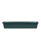 Novelty Polypro Plastic Hunter Green Flower Box Planter, 29.75 In