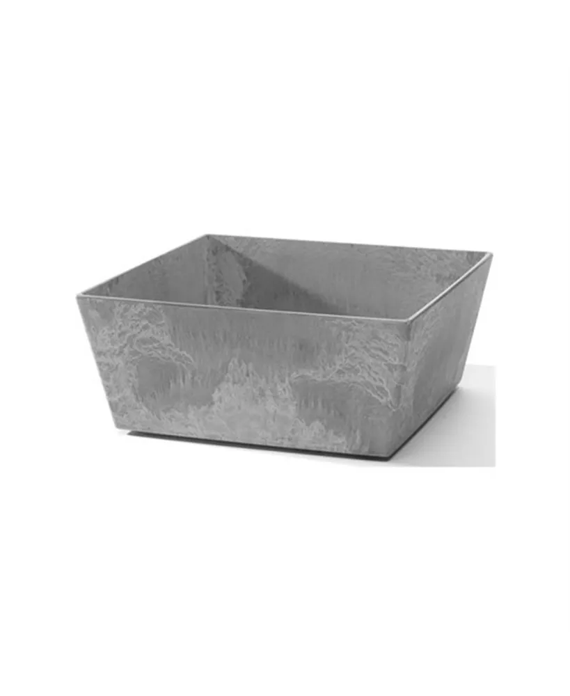 Novelty 36100 Ella Low Square Planter Grey - 10 inches