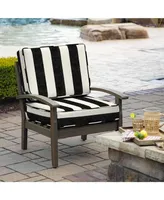 Arden Selections EverTru Acrylic Patio Cushion Set Cabana Stripe