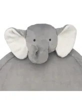 Lambs & Ivy Elephant Baby Play Mat with 3-Dimensional Head - Gray