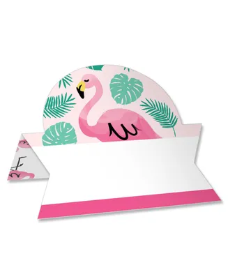 Pink Flamingo Tropical Summer Party Buffet Table Name Place Cards 24 Ct