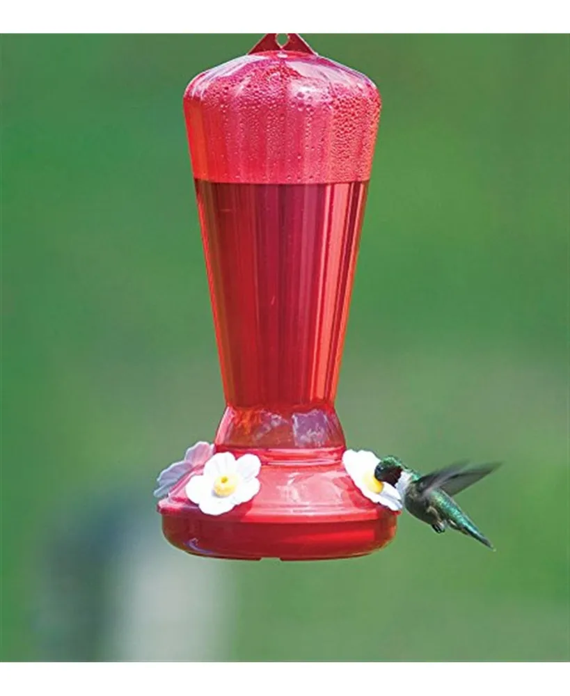 More Birds Hummingbird Feeder Plastic 25-Oz Capacity Hollyhock Pink