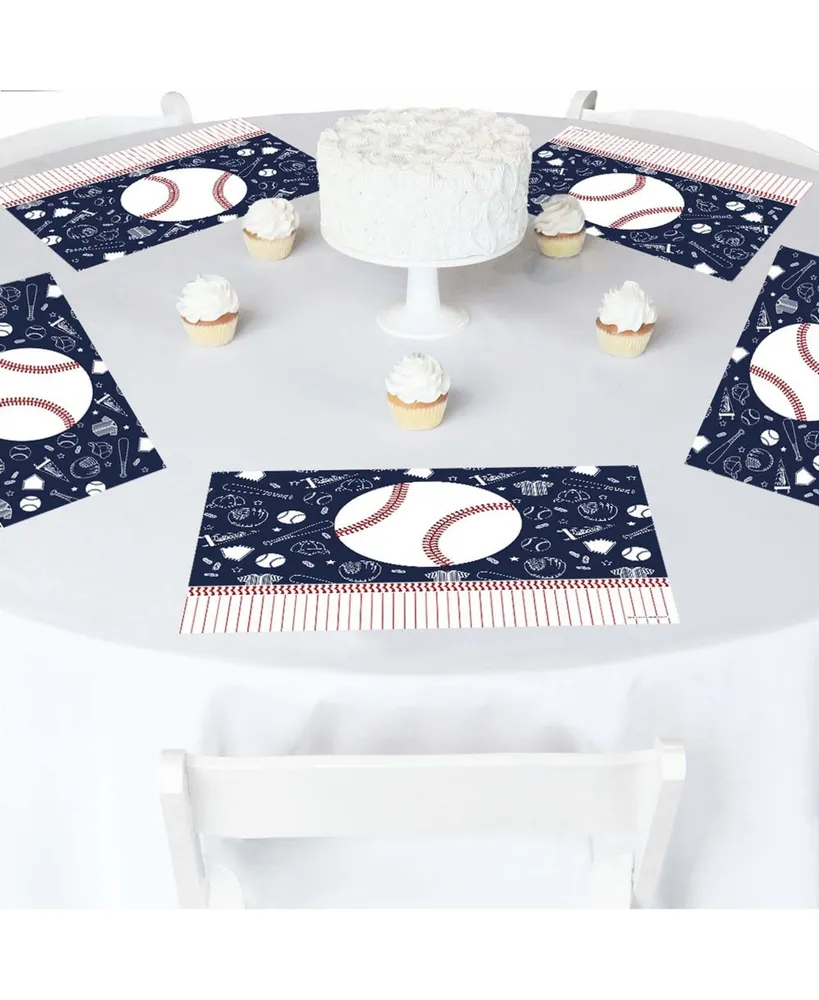 Batter Up - Baseball - Party Table Decorations - Party Placemats - 16 Ct