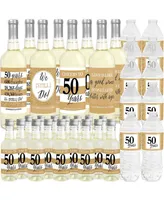 We Still Do - 50th Wedding Anniversary - Party Decor Beverage Bar Kit - 34 Pc