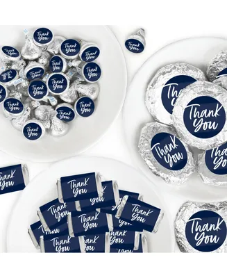 Navy Blue Elegantly Simple - Guest Party Favors Candy Favor Sticker Kit - 304 Pc