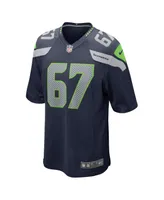 Men's Nike Charles Cross College Navy Seattle Seahawks 2022 Nfl Draft First Round Pick Game Jersey