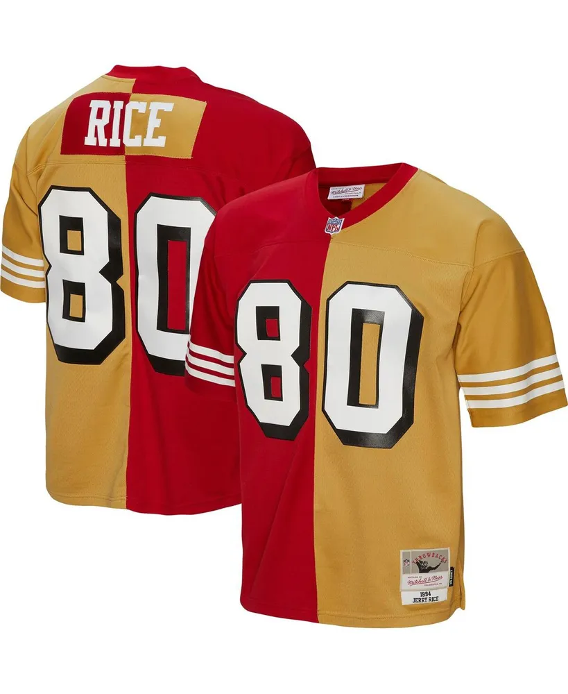 Men's Mitchell & Ness Derrick Thomas Red/Gold Kansas City Chiefs 1994 Split Legacy Replica Jersey