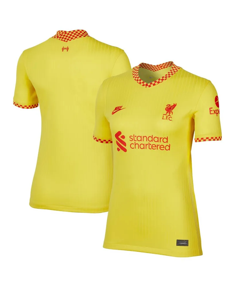 Women's Nike Yellow Liverpool 2021/22 Third Breathe Stadium Jersey